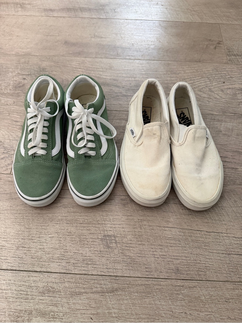 2 Vans Women’s Sneakers (Old Skool Shoes & Classic Slip On Shoes)